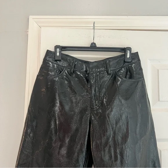 Tibi Faux Patent Leather Sculpted Pant